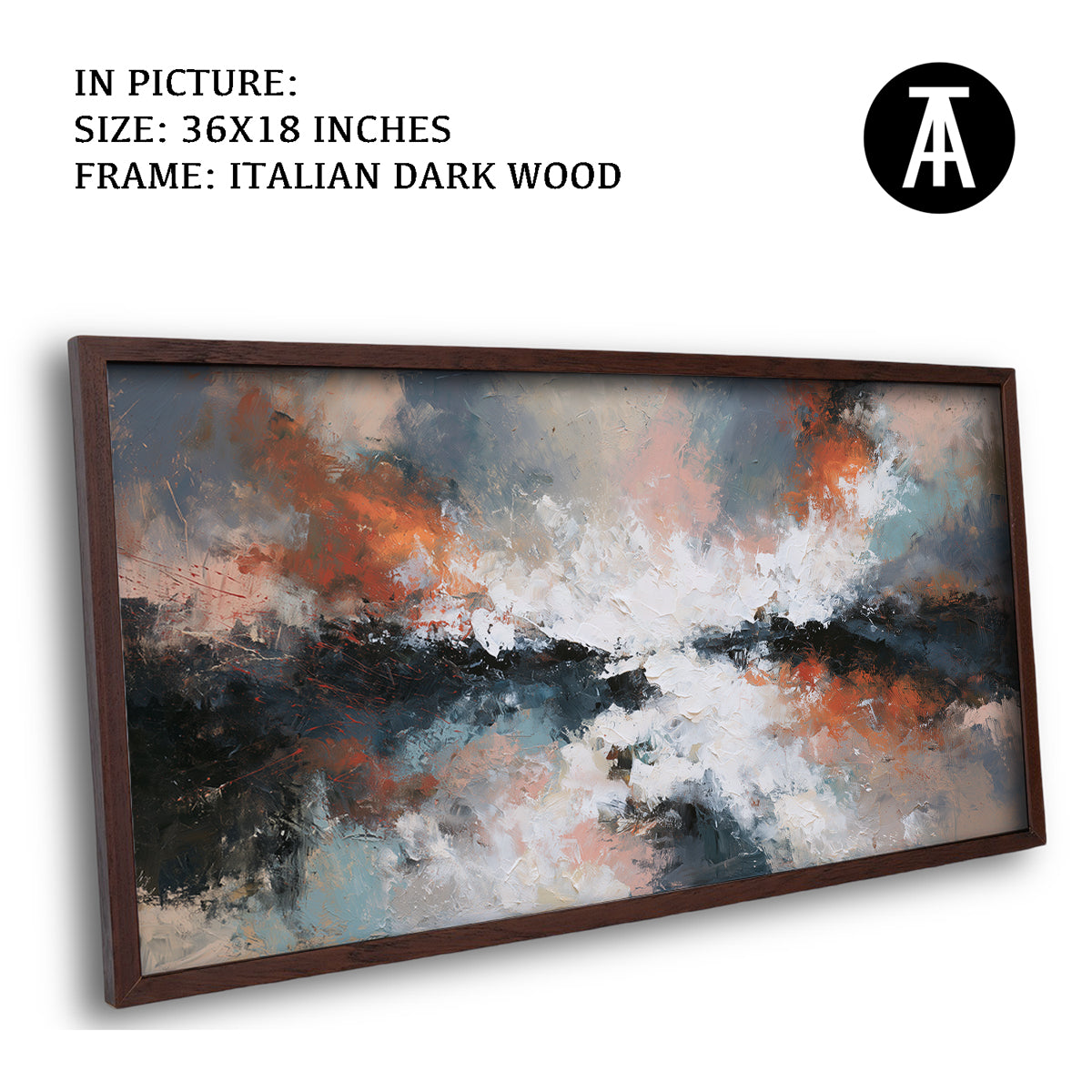 Artwork in Dark Wood Frame