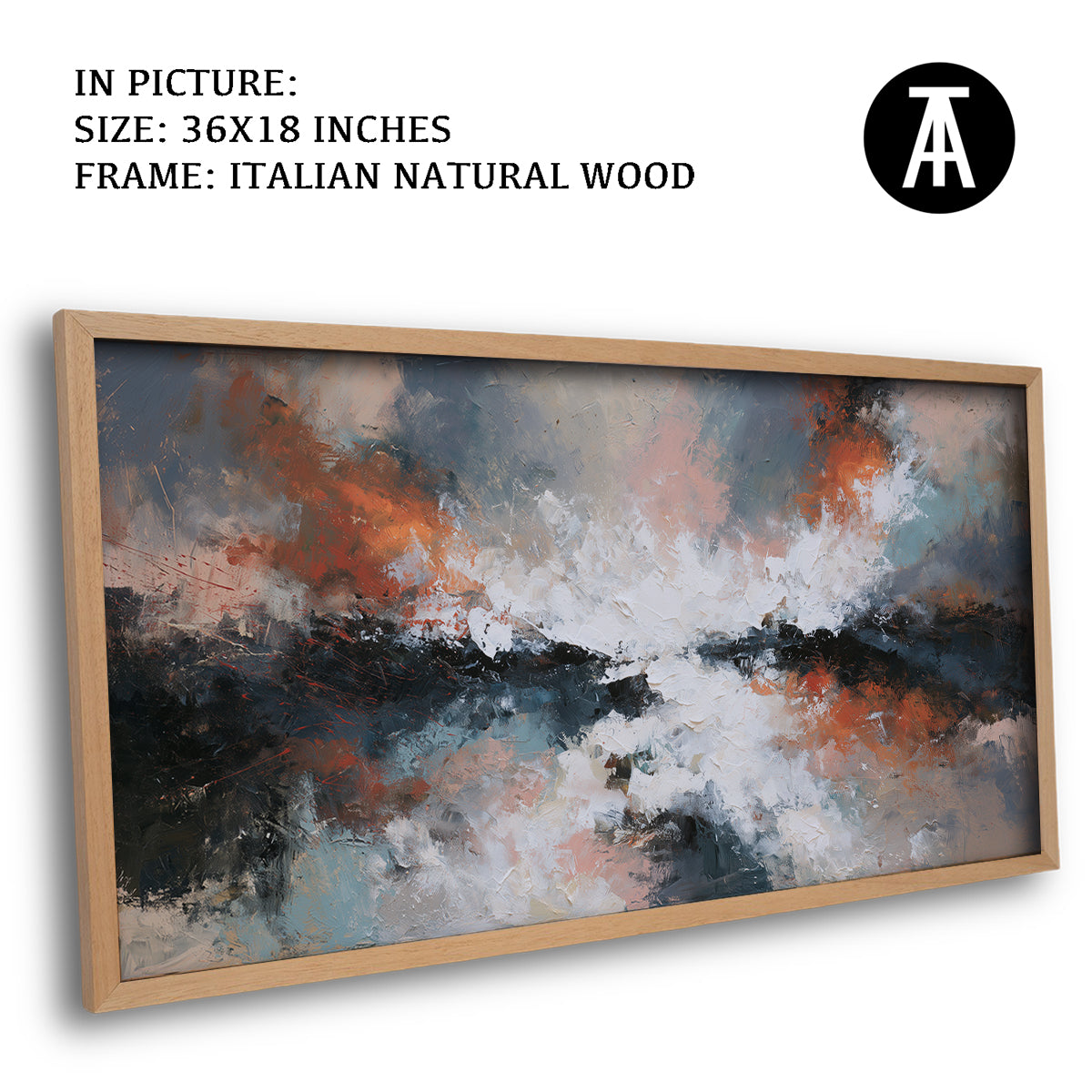 Artwork in Natural Wood Frame