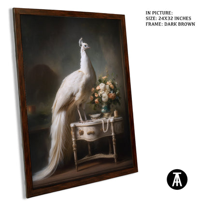 Artwork in Dark Brown Frame