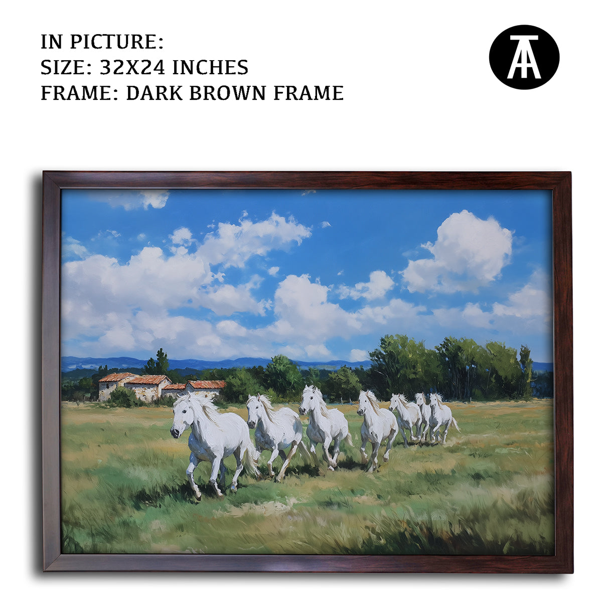 Artwork in Metal Champagne Gold Frame