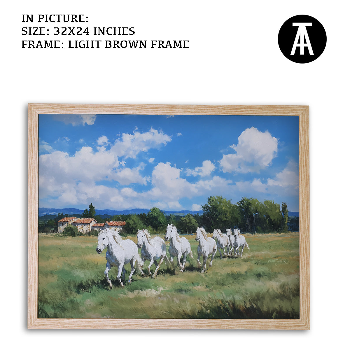 Artwork in Dark Brown Frame