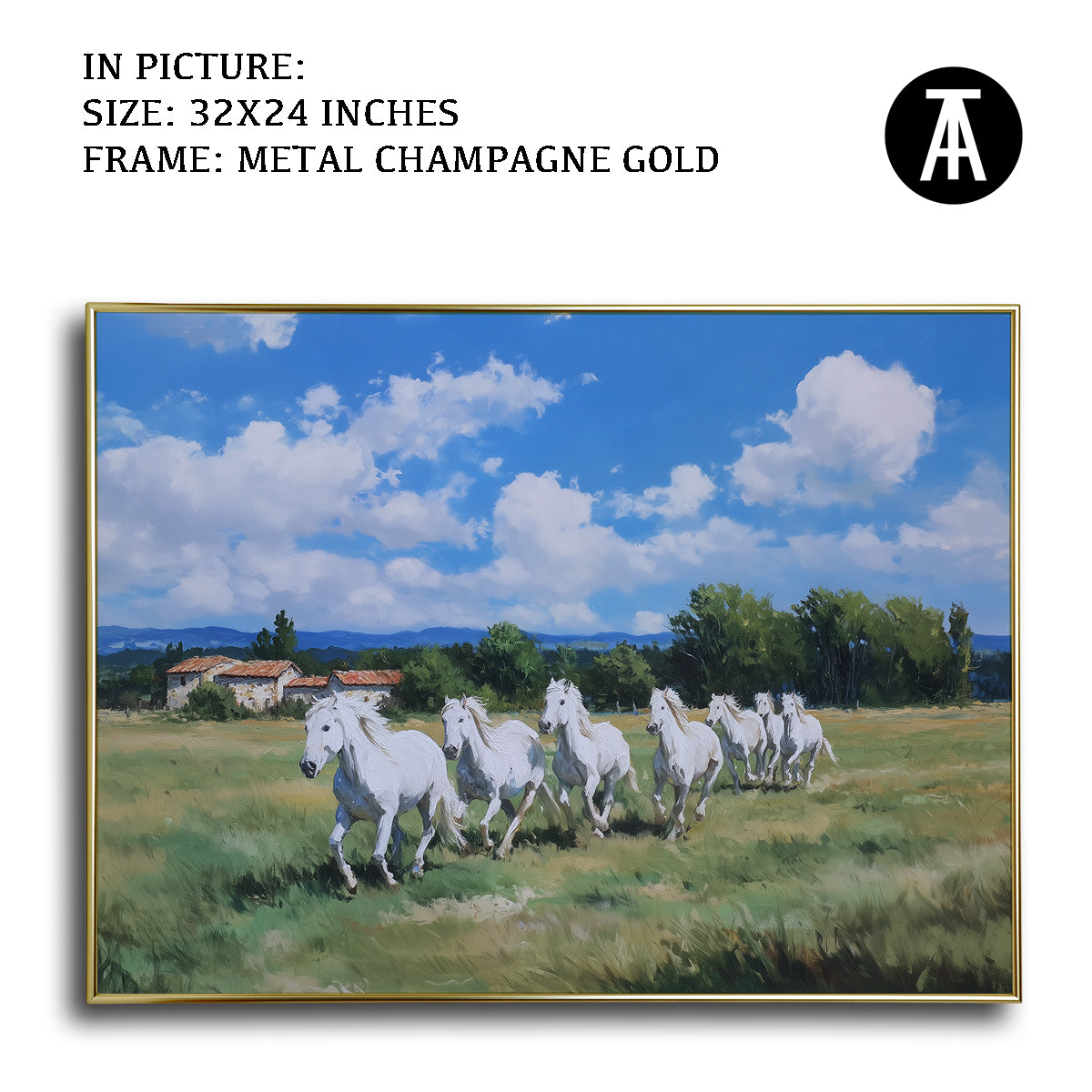 Artwork in Light Brown Frame