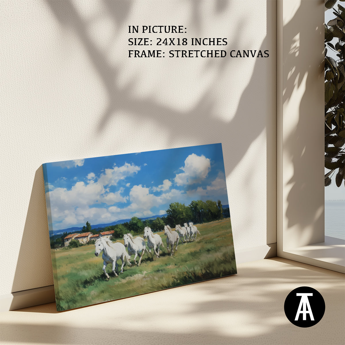 Artwork in Natural Wood Frame