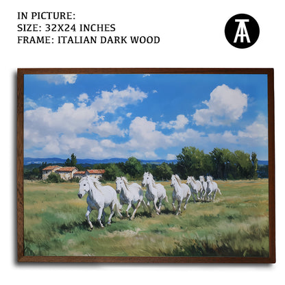 Artwork in Dark Wood Frame