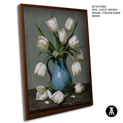 Artwork in Dark Wood Frame
