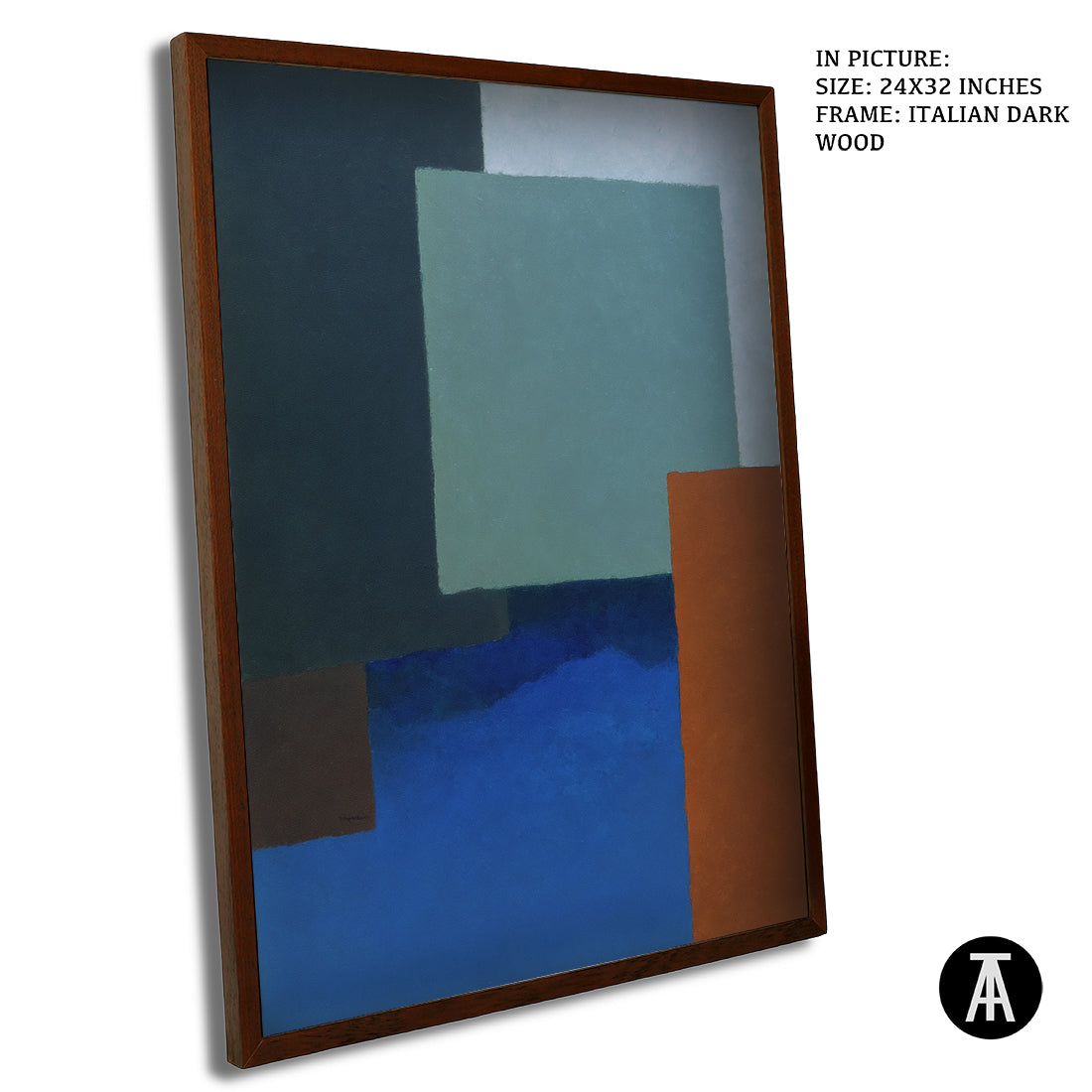 Artwork in Dark Wood Frame