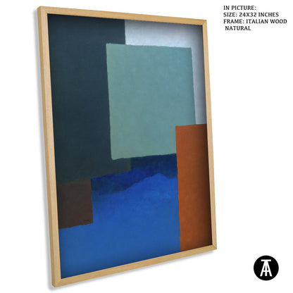 Artwork in Natural Wood Frame