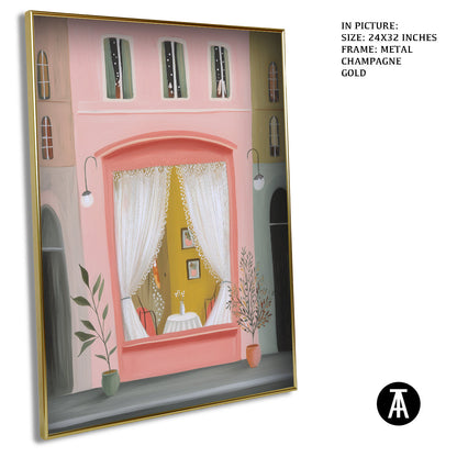 Artwork in Metal Champagne Gold Frame