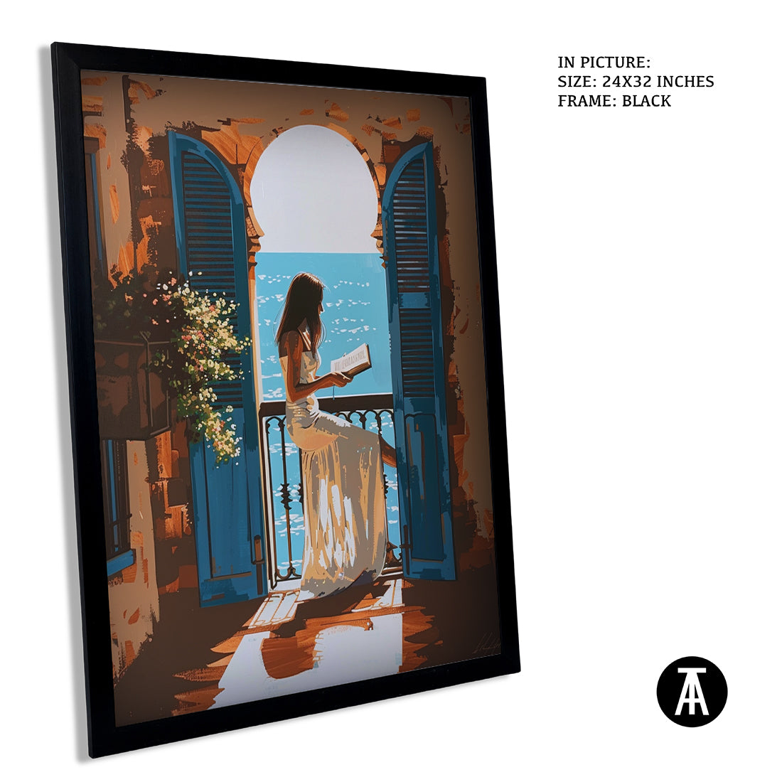 Sample Artwork in Black Frame