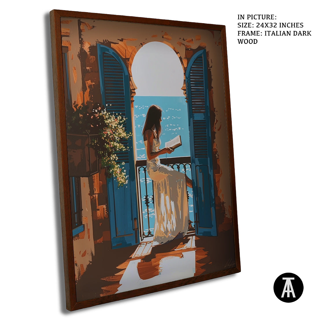 Sample Artwork in Italian Wood Framing Dark