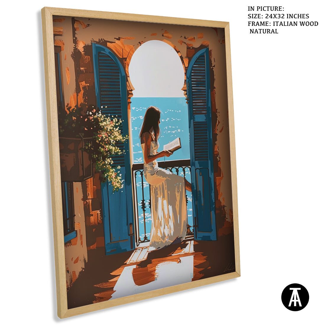 Sample Artwork in Italian Wood Framing Natural