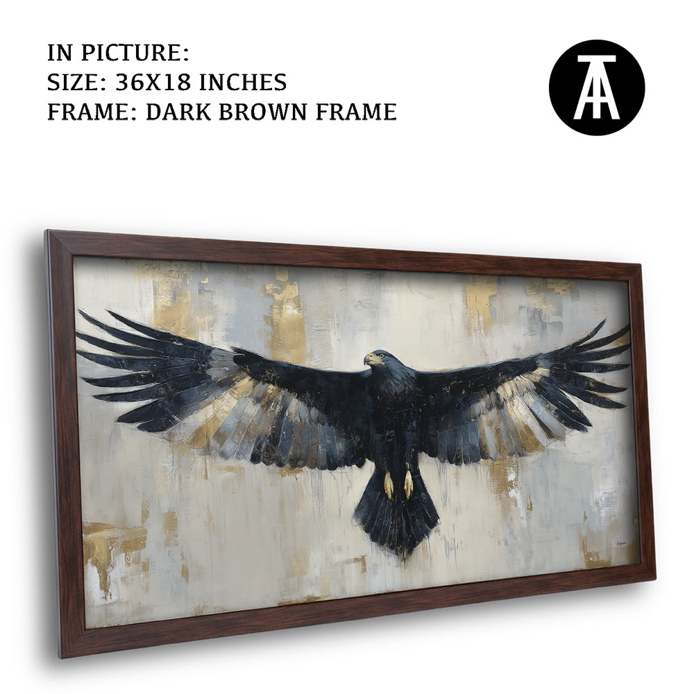 Artwork in Dark Brown Frame