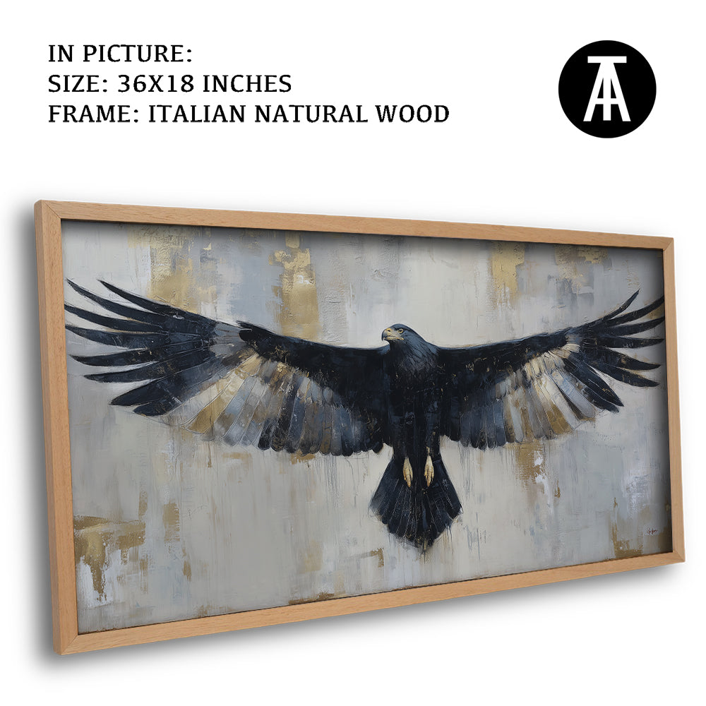 Artwork in Natural Wood Frame