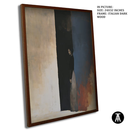 Artwork in Dark Wood Frame