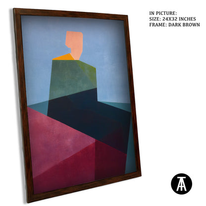 Artwork in Dark Brown Frame