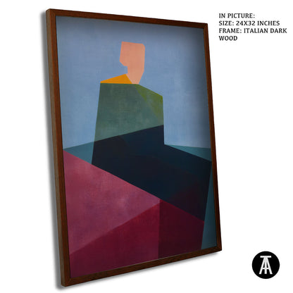 Artwork in Dark Wood Frame