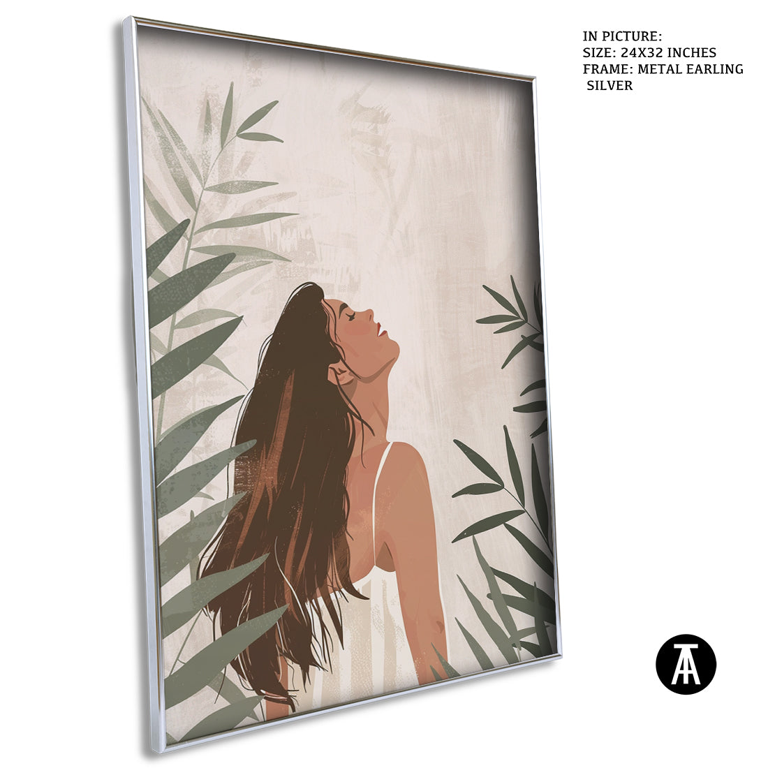 Sample Artwork in Earling Silver Metal Frame