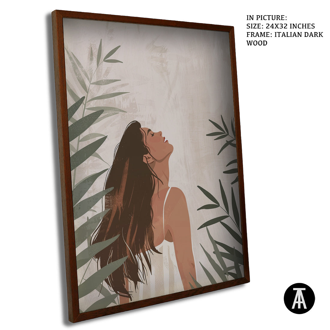 Sample Artwork in Italian Wood Framing Dark