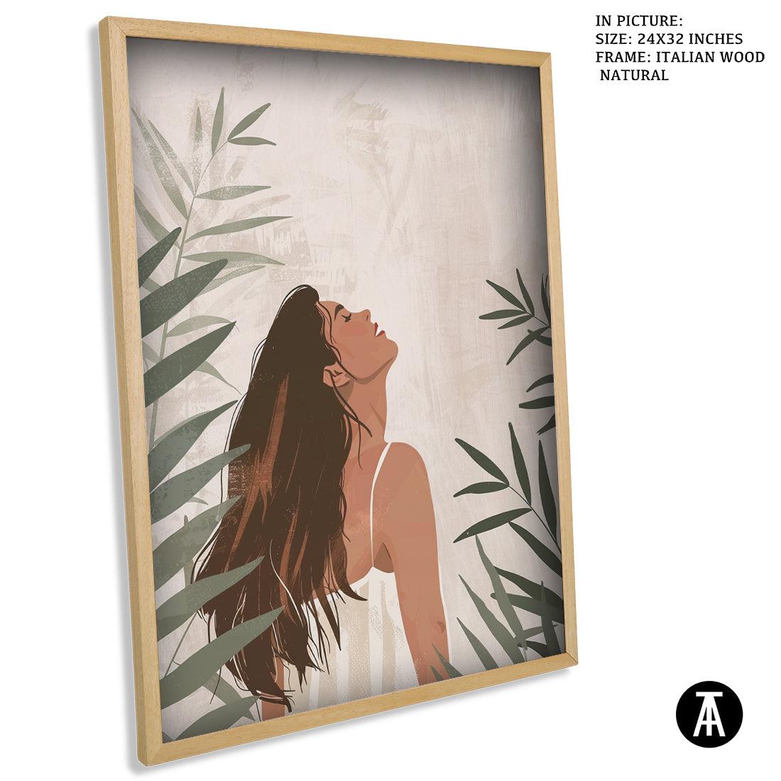 Sample Artwork in Italian Wood Framing Natural