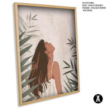 Sample Artwork in Italian Wood Framing Natural