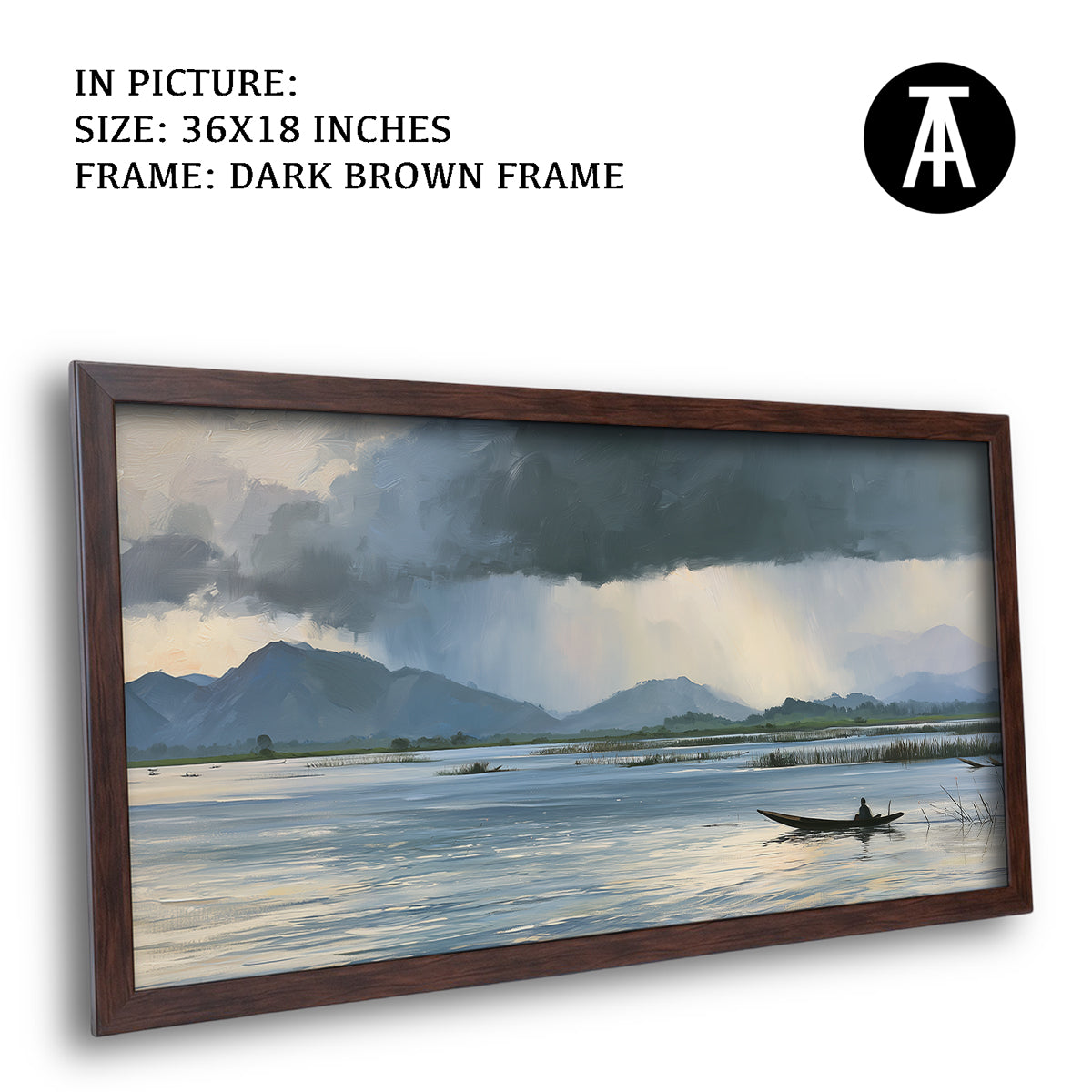 Artwork in Dark Brown Frame