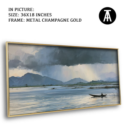 Artwork in Metal Champagne Gold Frame