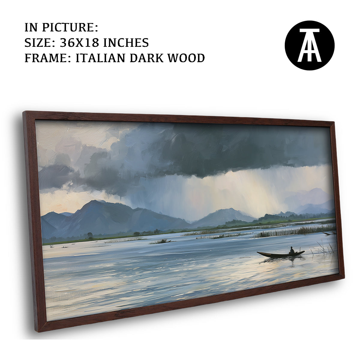 Artwork in Dark Wood Frame