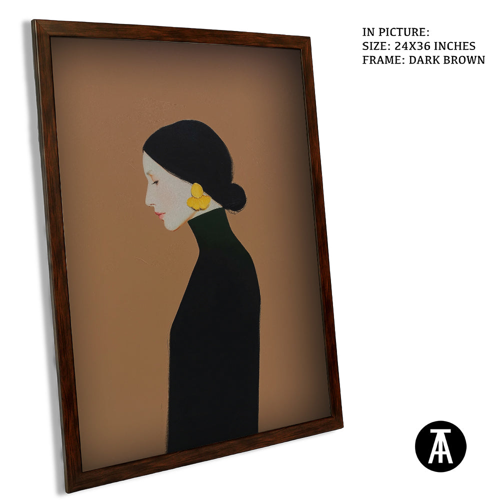 Artwork in Dark Brown Frame