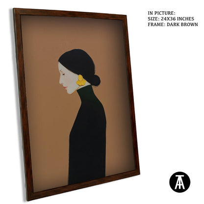 Artwork in Dark Brown Frame