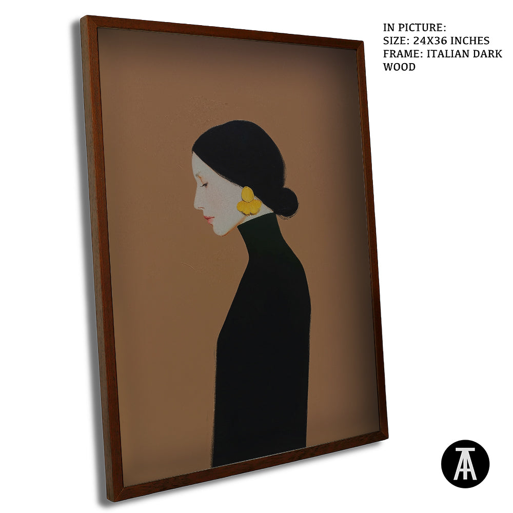 Artwork in Dark Wood Frame