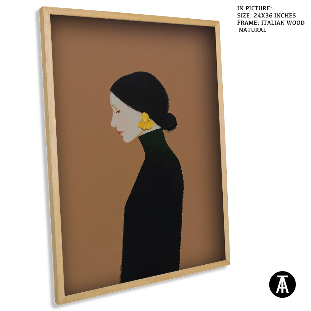 Artwork in Natural Wood Frame