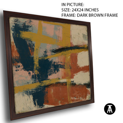 Artwork in Dark Brown Frame