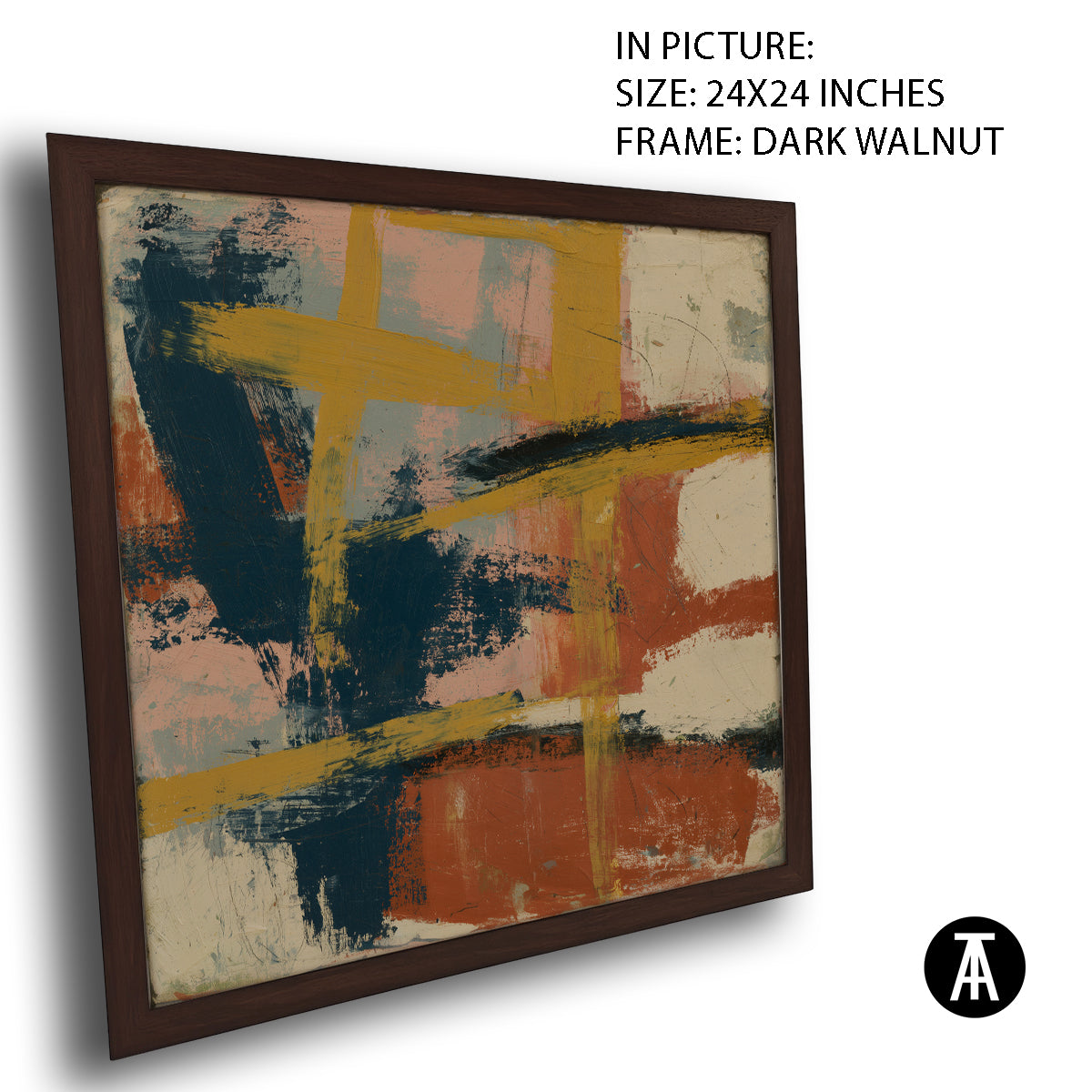 Artwork in Dark Walnut Frame