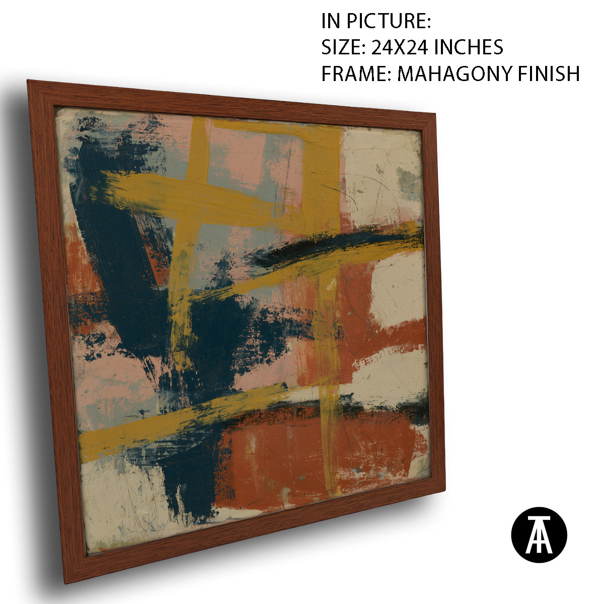 Artwork in Mahogany Finish Frame