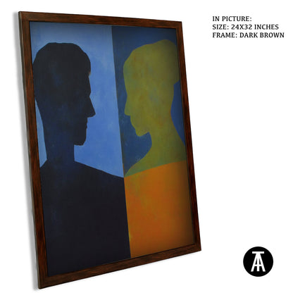 Artwork in Dark Brown Frame