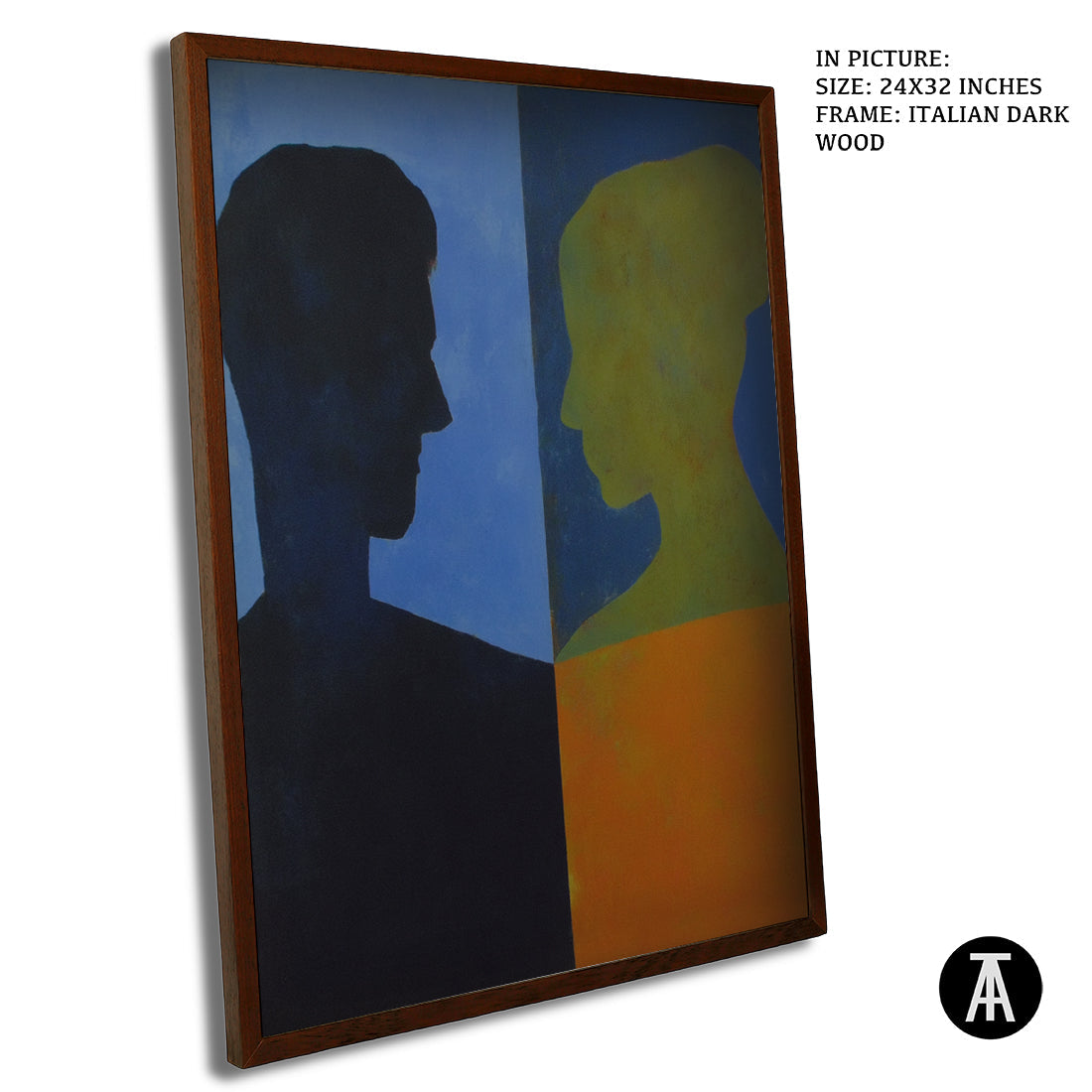 Artwork in Dark Wood Frame