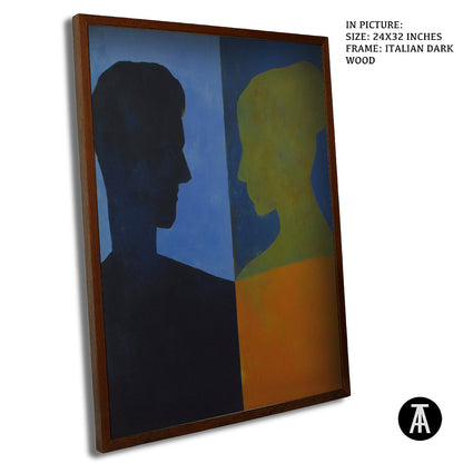 Artwork in Dark Wood Frame