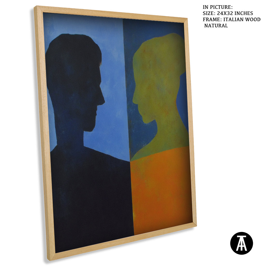 Artwork in Natural Wood Frame