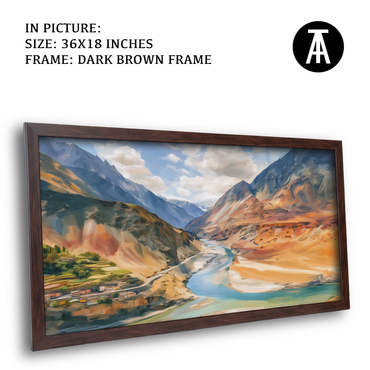 Artwork in Dark Brown Frame