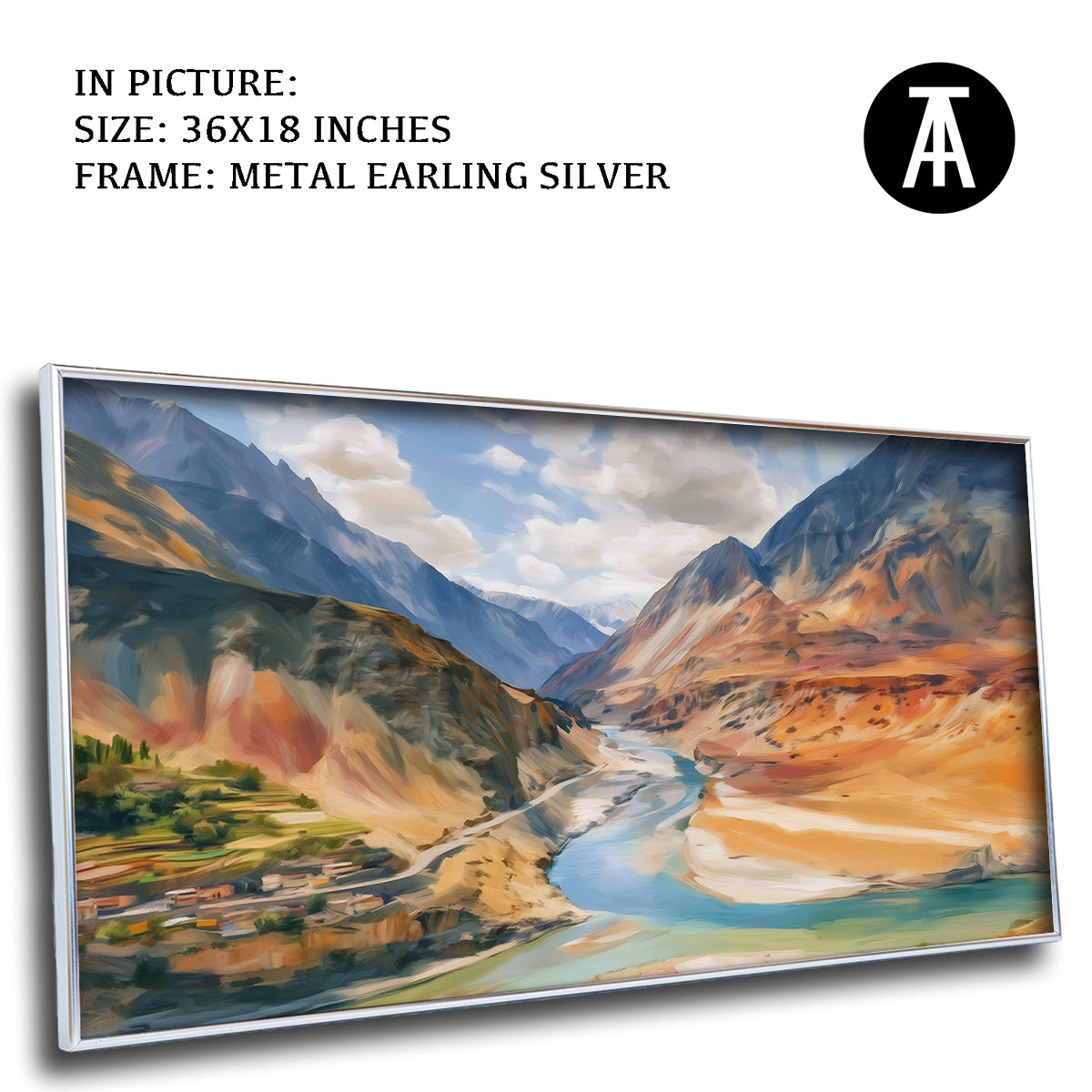 Artwork in Metal Earling Silver Frame