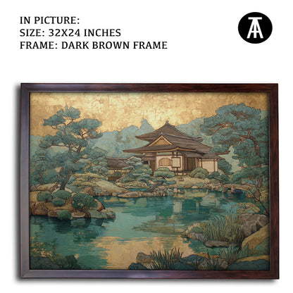 Artwork in Metal Champagne Gold Frame