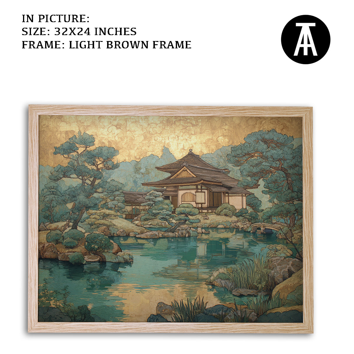 Artwork in Dark Brown Frame