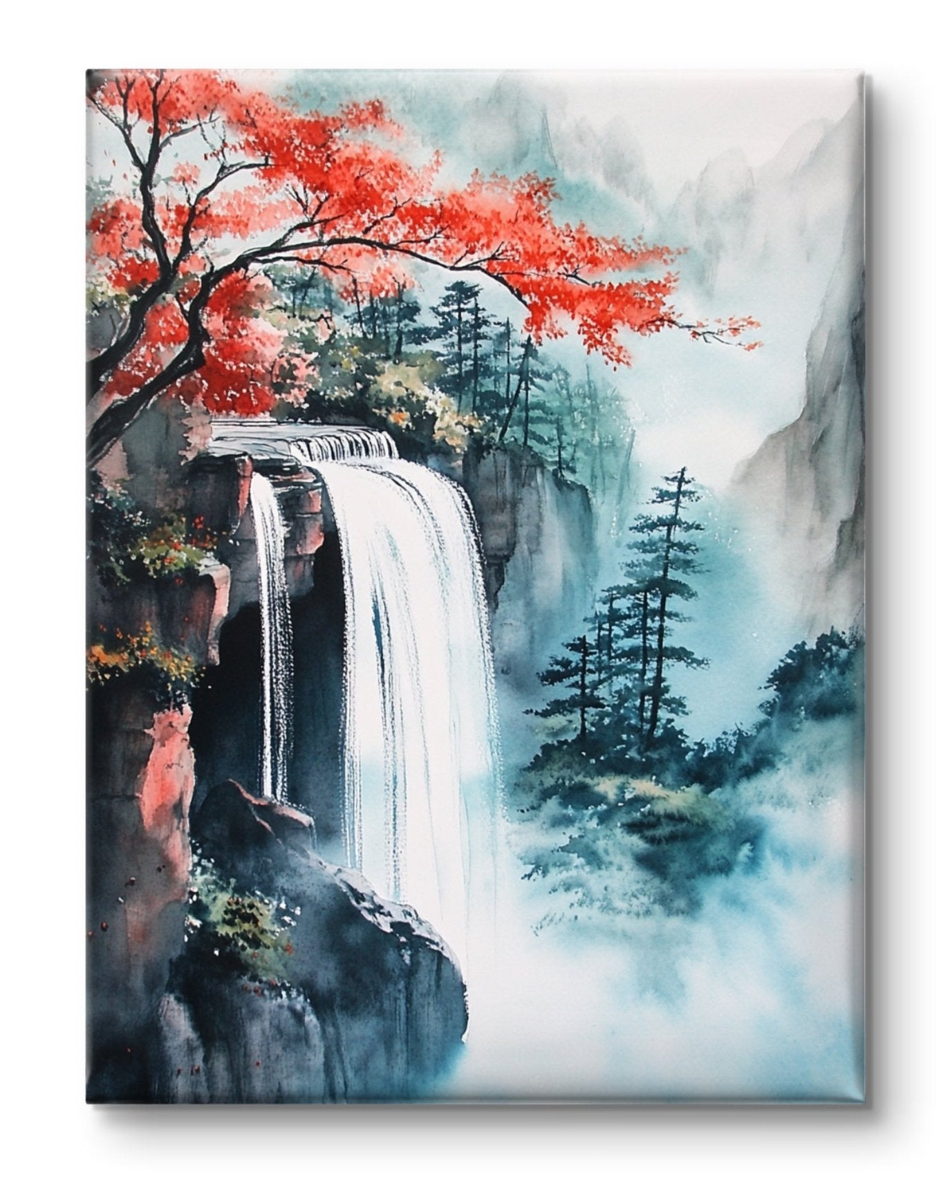 Buy Wall Art Waterfall on the Yangtze - Vaastu Paintings