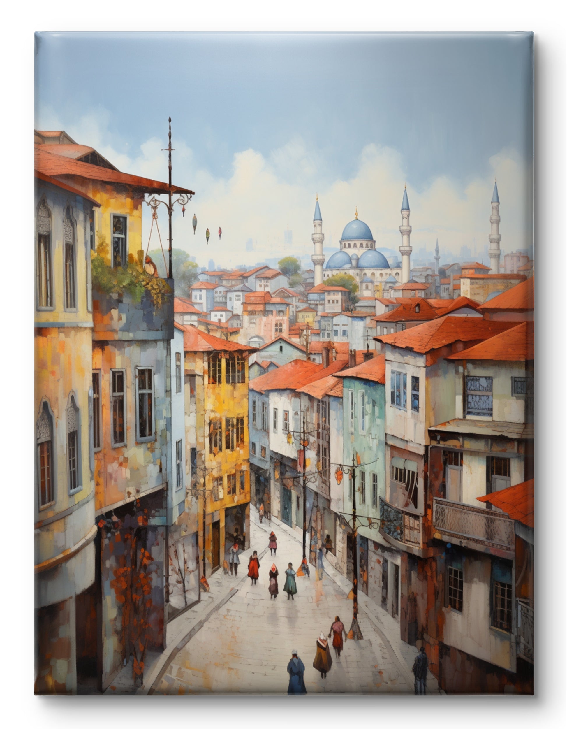 Neighborhood of Karakoy Painting Istanbul Turkey