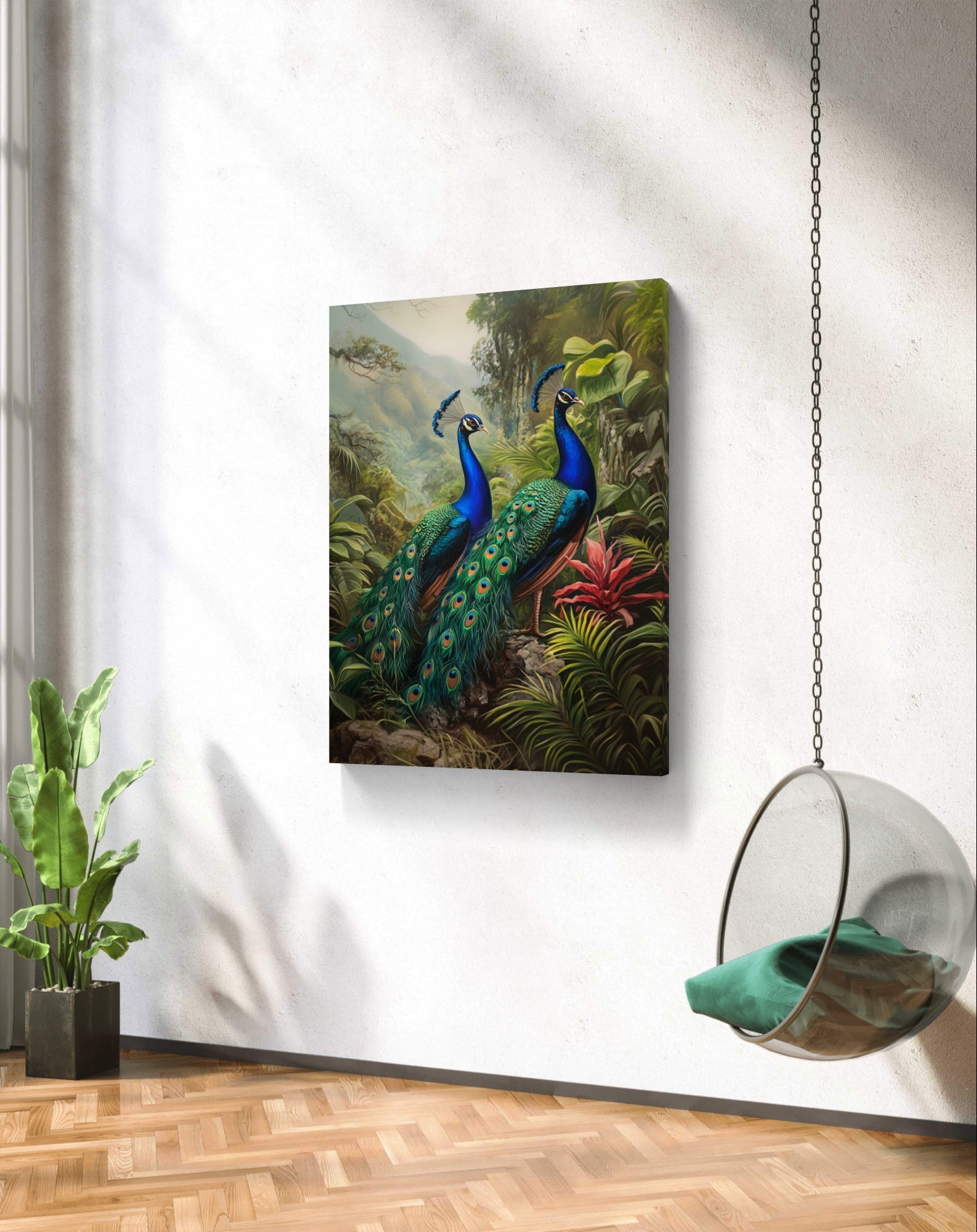 Buy Wall Art Twin Peacocks - Vaastu Paintings