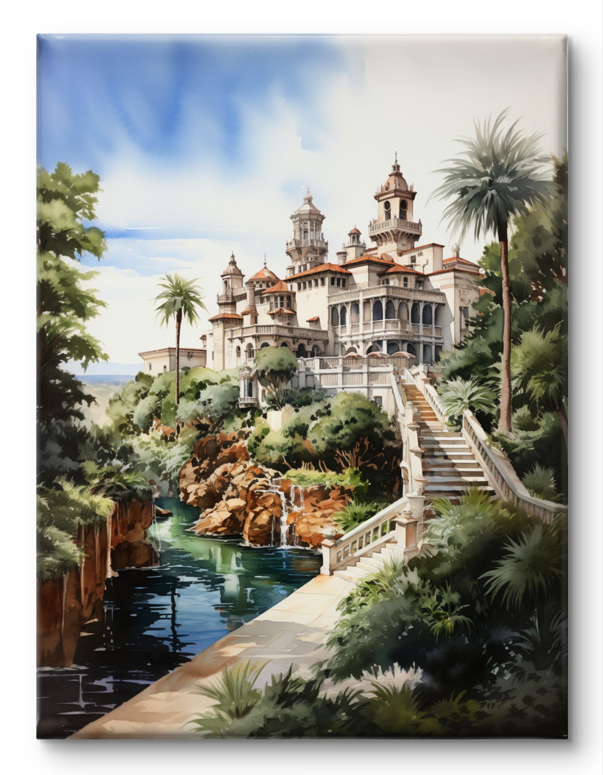 Hearst Castle Elegance Canvas Painting