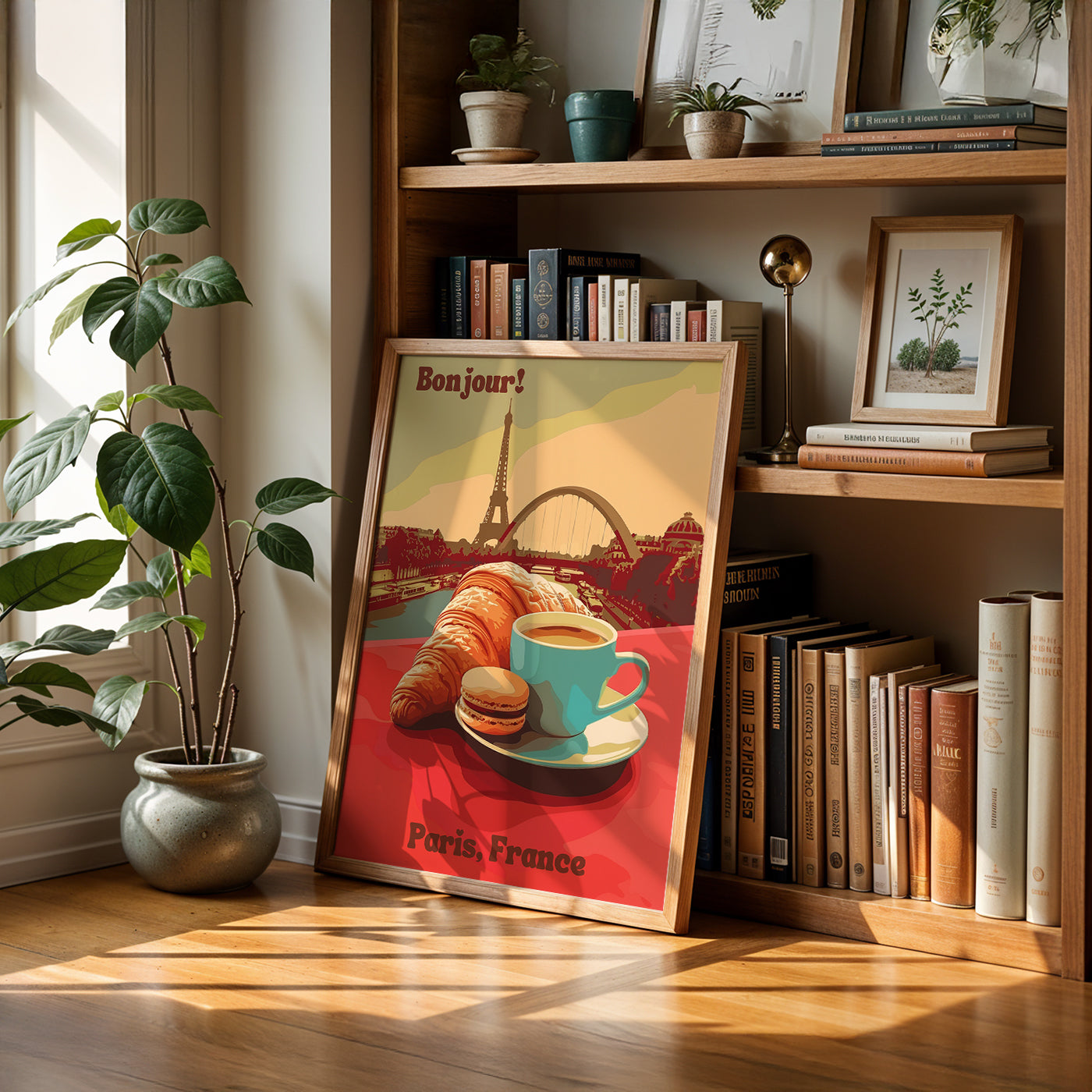 Cafe Art Painting in a Lifestyle Setting