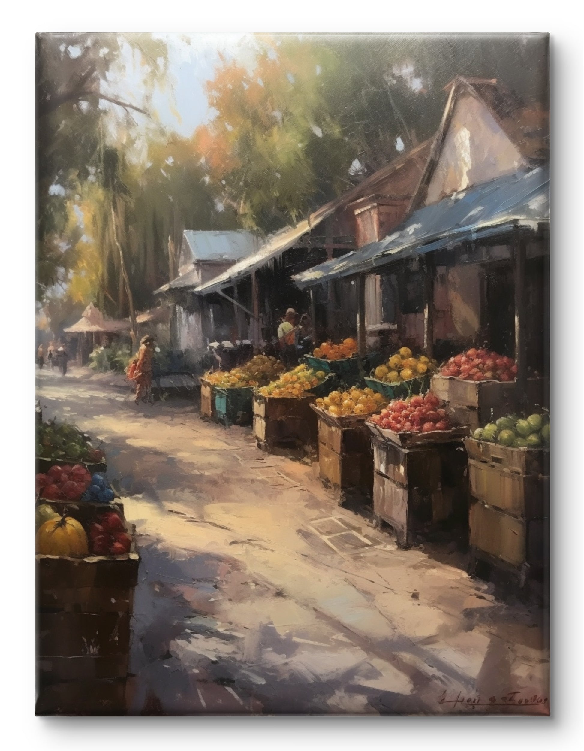 San Diego Farmers Market Canvas Painting