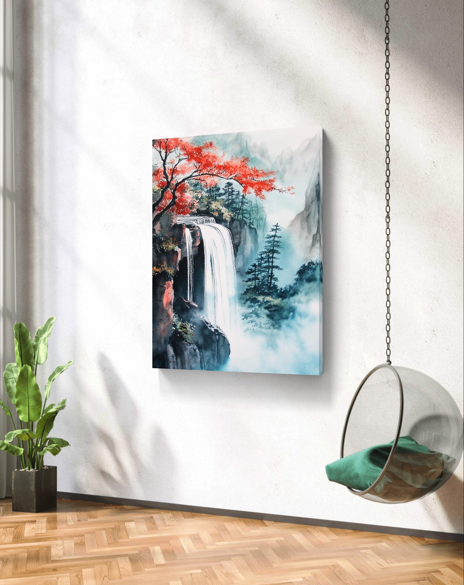 Buy Wall Art Waterfall on the Yangtze - Vaastu Paintings