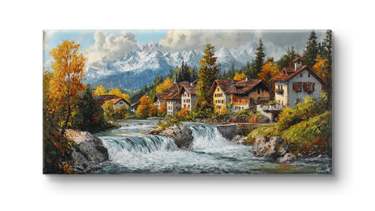 Flowing through the Alps - Vaastu Paintings